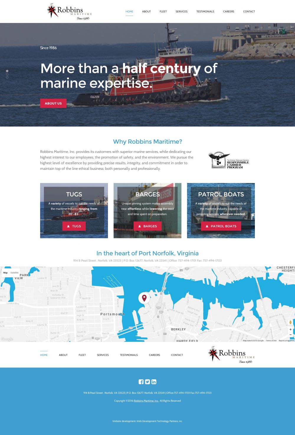 Robbins Maritime Website