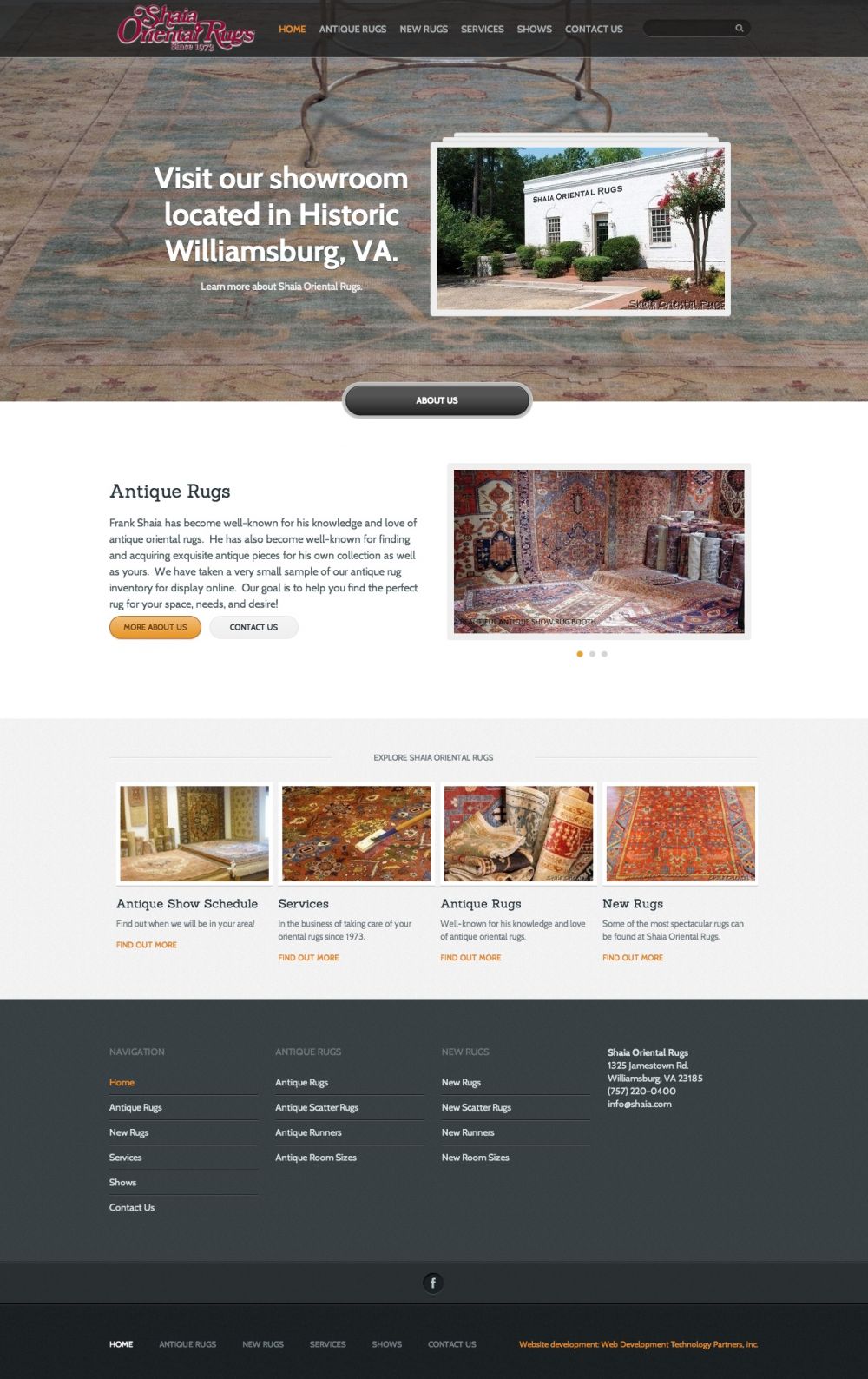 Shaia Oriental Rugs Website